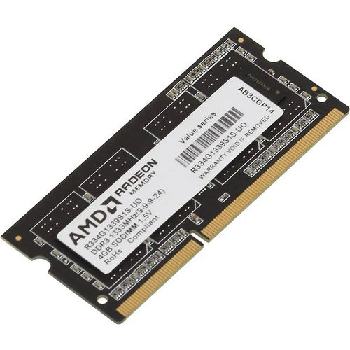 Модуль памяти NBook SO-DDR3 4Gb, 1333Mhz, AMD R3 Value (R334G1339S1S-UO)