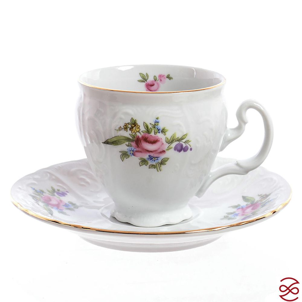 Набор кофейных пар Bernadotte Полевой цветок 170 мл(6 пар)