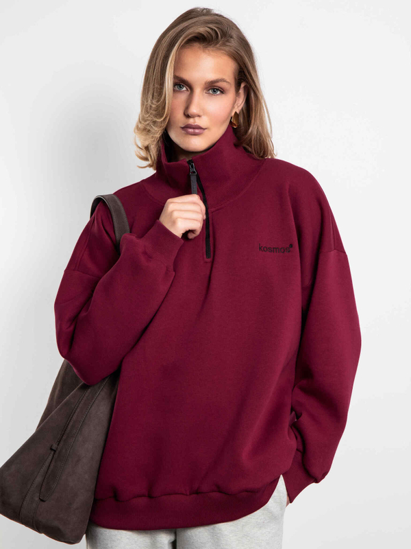 Свитшот на молнии Everest Бордо