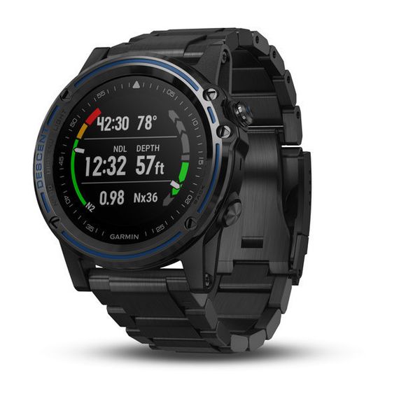 Умные часы - дайвинг компьютер Garmin Descent Mk1 Sapphire серые с титановым ремешком