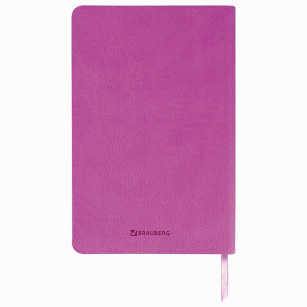 Ежедневник недатированный А5 (138х213 мм) BRAUBERG "Stylish", кожзам, гибкий, 160 л., розовый, 111860