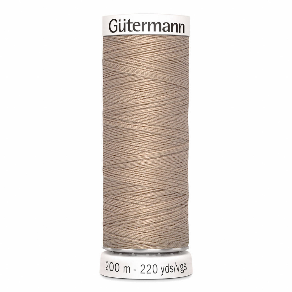01 Нить Sew-All 100/200 м для всех материалов, 100% полиэстер Gutermann 748277 (215 т.кремово-бежевый)