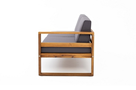 Софа Joygarden BOOKA 2-х местная с левым подлокотником из акации, темно-серый