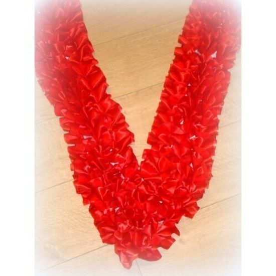 Лента на капот галочка атлас цвет: персик (ширина 19см) №548.224