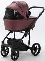 Детская коляска Adamex Zico Deluxe 2 в 1 Z-SM08 Т.СИРЕН.ПЕРЛ КОЖА