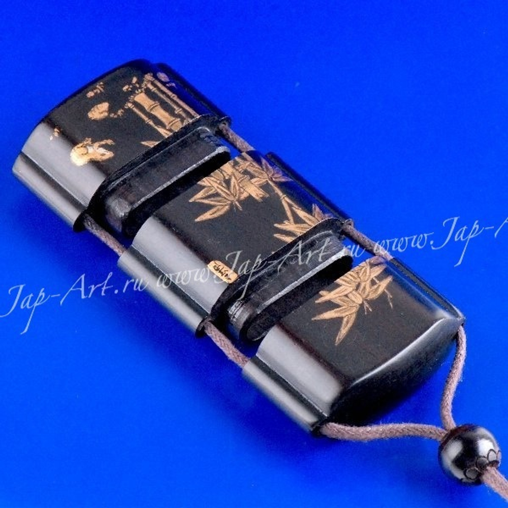 Инро Обезьяны и бамбук