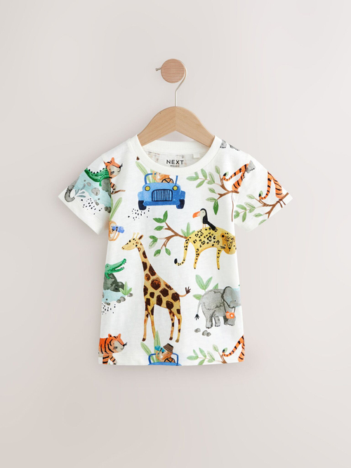 Футболка для мальчика Next AJ0-429, 3 шт., Оранжевый, Белый, Светло-желтый