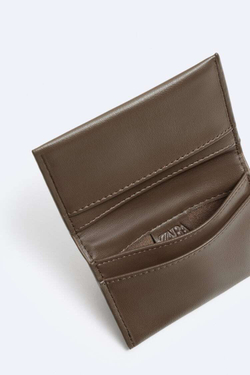 ZARA СКЛАДНАЯ ВИЗИТНИЦА, КОРИЧНЕВЫЙ