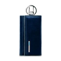 Ключница Piquadro Blue Square синяя из кожи (PC1397B2/BLU2)