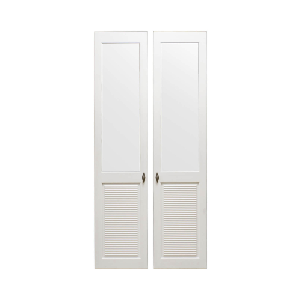 Двери к шкафу для книг 20 Рауна (белый воск)