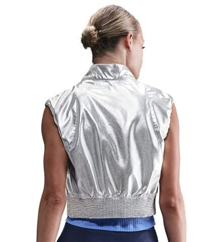 Женская теннисная жилетка Nike Court Slam Vest - metallic silver/black