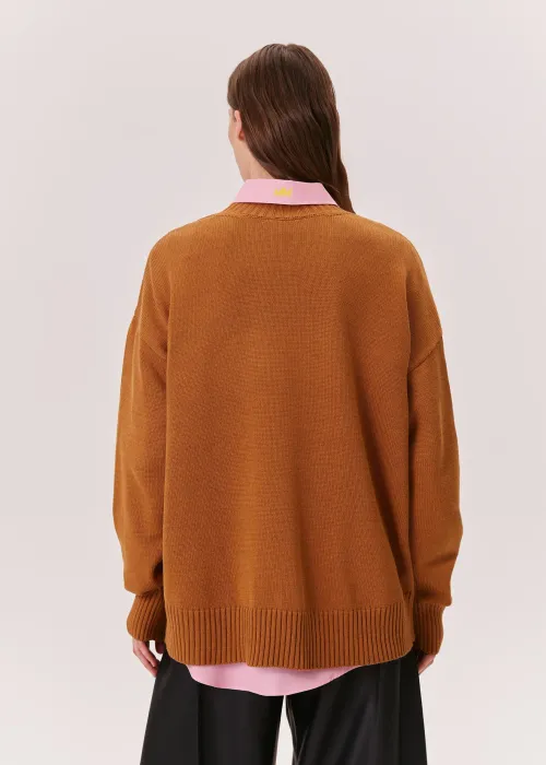 Джемпер ALL CATS RESERVED коричневого цвета