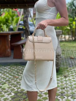 Сумка из кожи крокодила и кожи ягнёнка BG-383