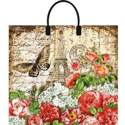 Пакет с пластиковой ручкой ПВД 37х34 (80 мкм) "Манифик" (10/100 шт.) Интерпак