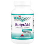 Nutricology, ButyrAid, 100 вегетарианских капсул с отсроченным высвобождением