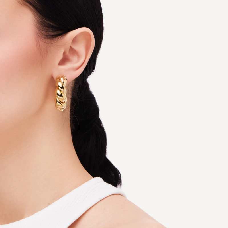 Серьги Закрученные Линии – Золото