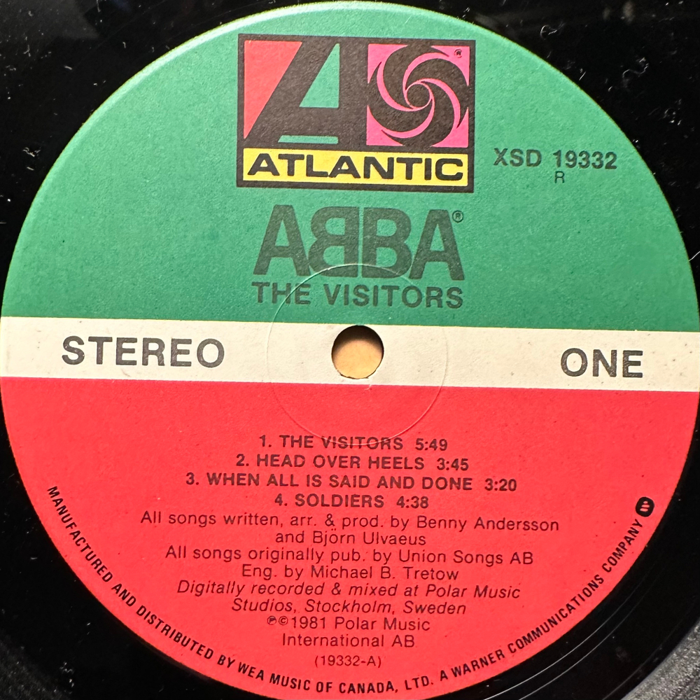 ABBA - The Visitors (Canada 1981г.)
