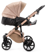 Детская коляска Adamex Nola Natura 2 в 1 N-5-CAMEL (Т.БЕЖ + Т.БЕЖ.КОЖА)