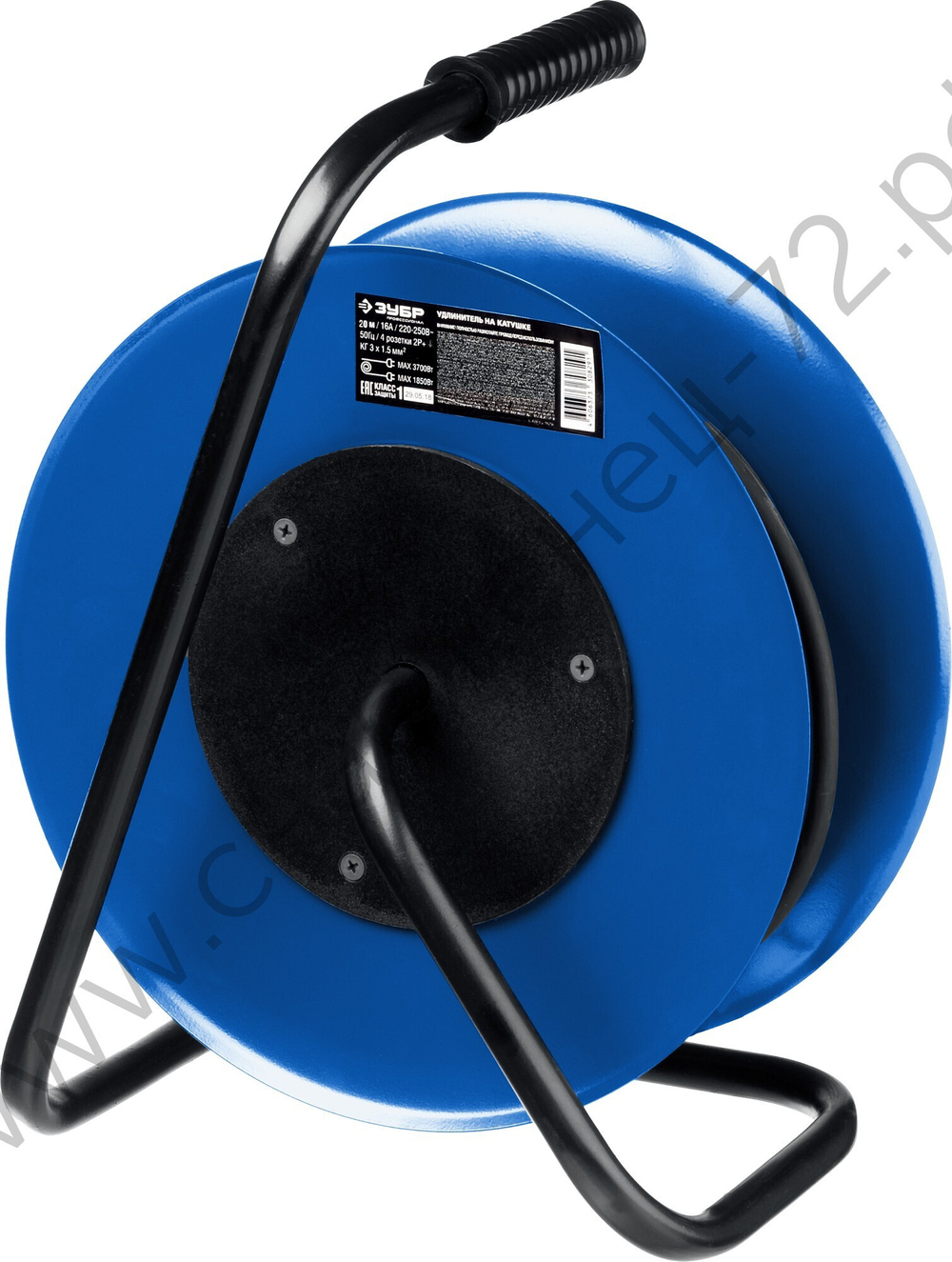 ЗУБР КГ-315 КГ 3х1.5 20м 3700Вт IP44, Силовой удлинитель на стальной катушке (55080-20)