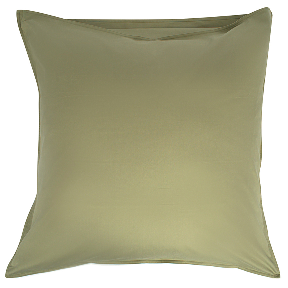 Набор из двух наволочек из сатина цвета шалфея с брашинг-эффектом из коллекции essential, 70х70 см