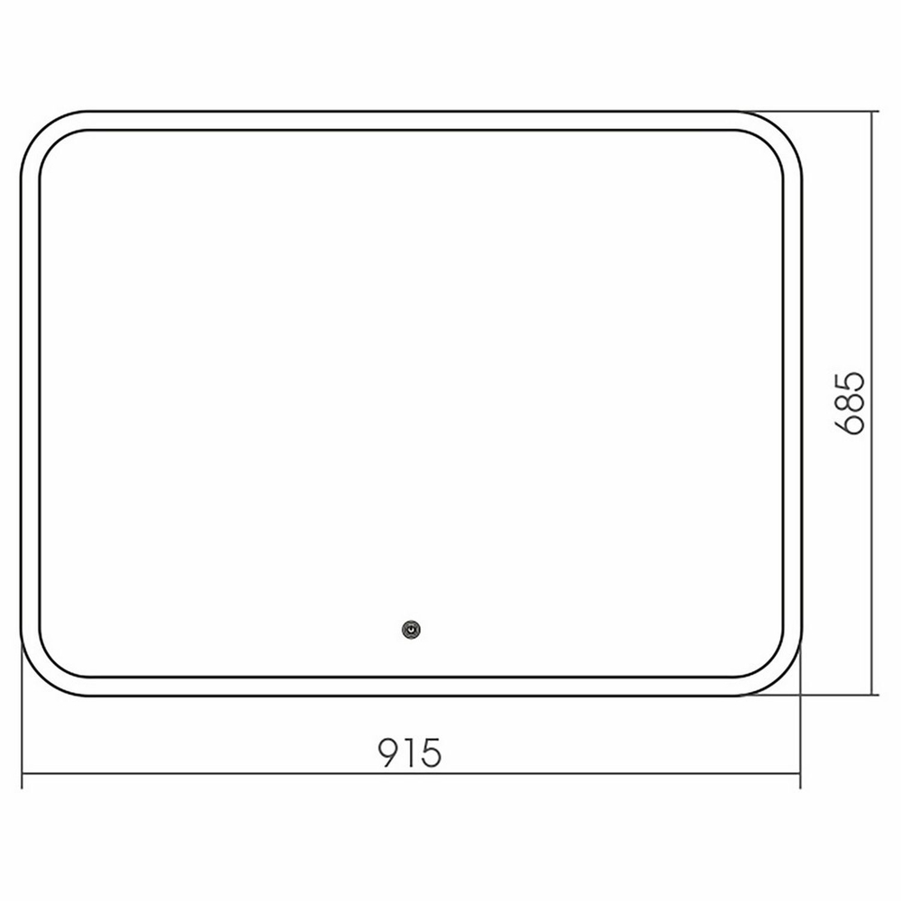Зеркало с подсветкой MIXLINE Стив-2 915*685 (535536)
