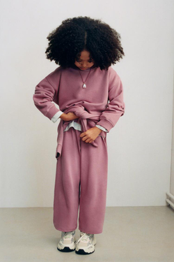 ZARA ТОЛСТОВКА С РЕЛЬЕФНОЙ НАДПИСЬЮ, ТЕМНО-РОЗОВЫЙ