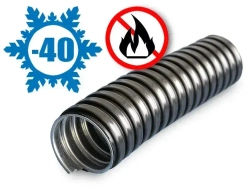 Металлорукав 15мм в ПВХ (20м) с проволокой для протяжки - защита кабеля в стенах, полу, на улице. Оцинкованная сталь.