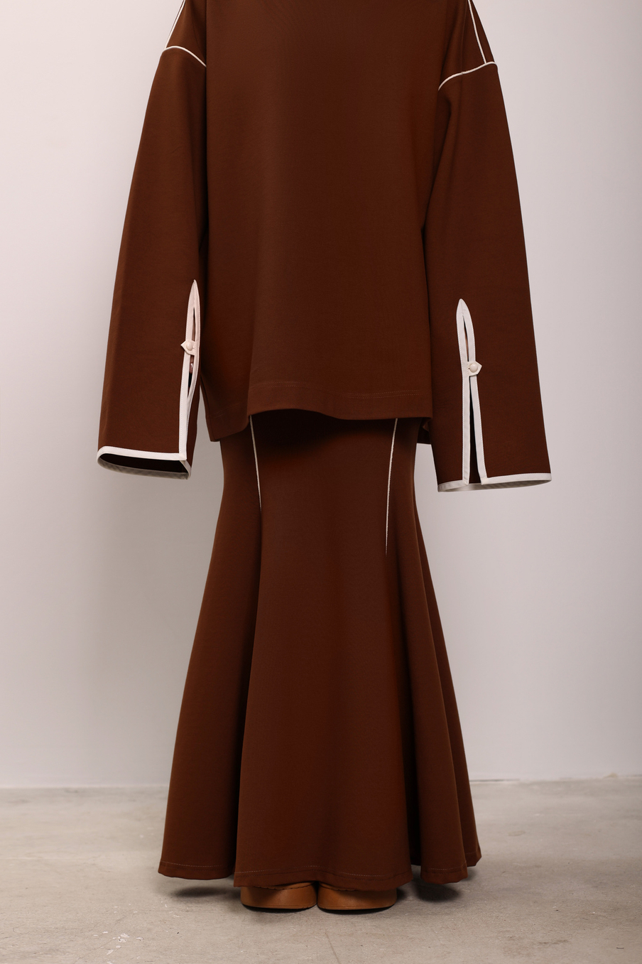 Джемпер с кантами из джерси