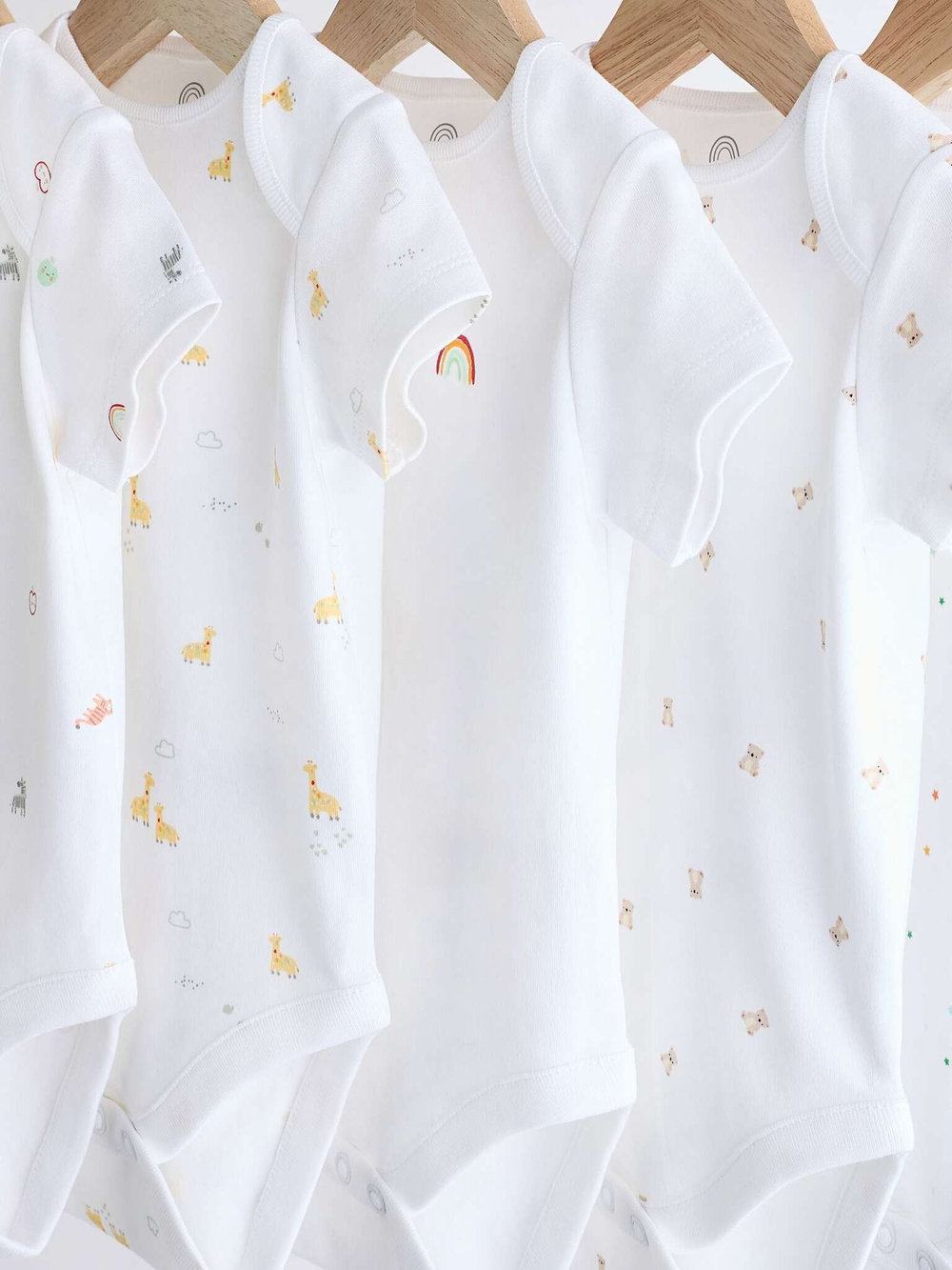 Боди с коротким рукавом для малышей Next K79-881, 5 шт., Белый