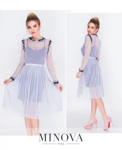 Платье 205-серый Minova