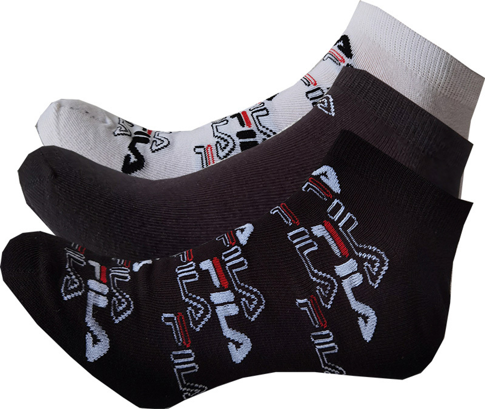 Теннисные носки Fila Calza Invisible Socks 3P - Black
