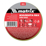 Изолента ПВХ, 19 мм х 20 м, желто-зеленая, 150 мкм Matrix 88783