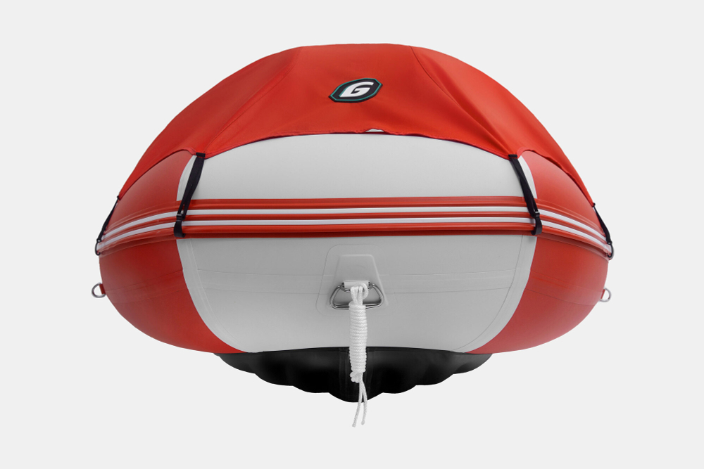 Надувная лодка GLADIATOR E380PRO красно-белый