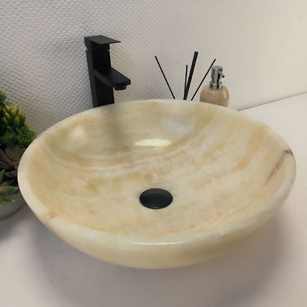Раковина из оникса Bowl Yellow TinLip BO-62941 45*45*15 41