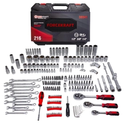 Набор инструментов 216пр. 1/4''3/8''1/2''(6гр.)(4-32мм) FORCEKRAFT FK-38841