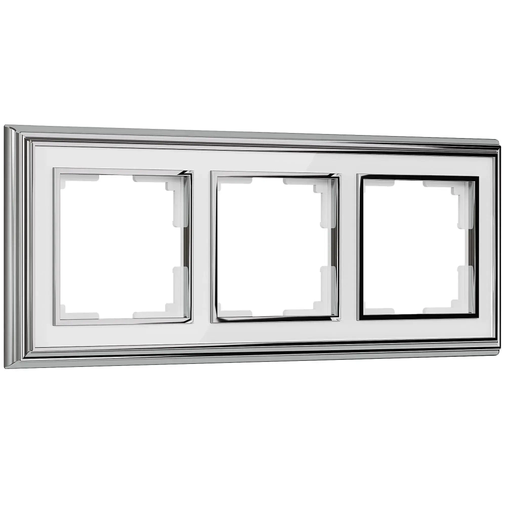 Рамка на 3 поста Palacio (хром/белый) W0031331