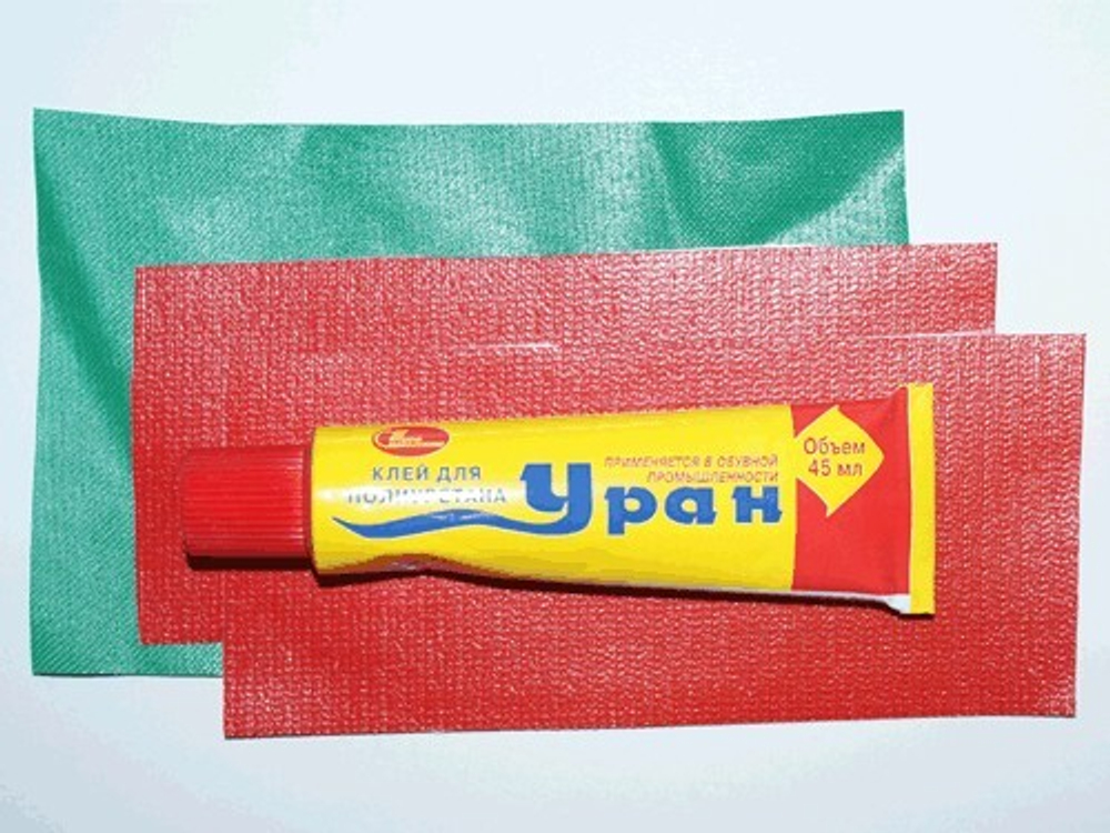 Ремонтный комплект ПВХ предназначен для ремонта лодок, боксерских мешков, игрушек, тентов, сноутьюбов, сноуботов, обуви и других изделий из ПВХ