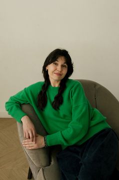 Джемпер Л.Т., 100% шерсть ягнёнка, цвет зеленый.