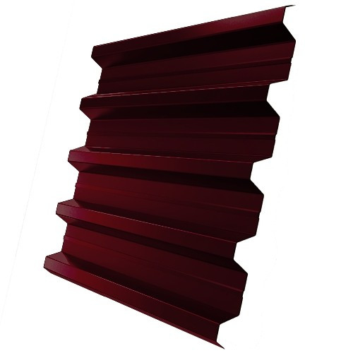 Профнастил Н60 Железный Форт Satin 0,5 мм RAL 3005 винно-красный