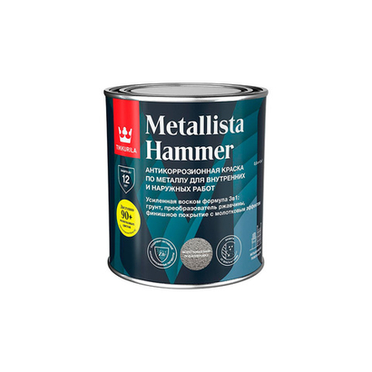 ТИККУРИЛА METALLISTA HAMMER Краска по ржавчине НС глянцевый 0,8л