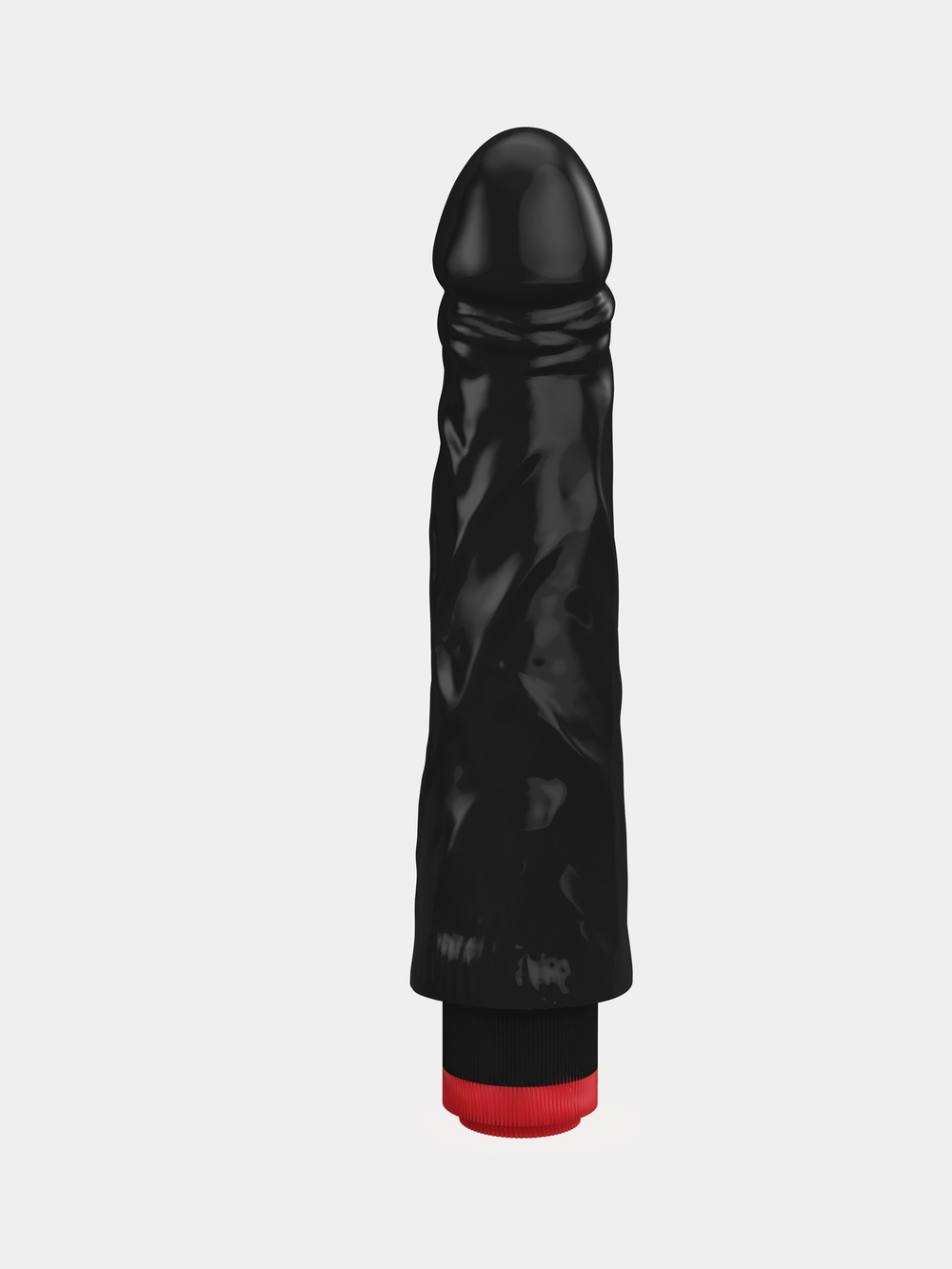 Вибратор LOVETOY чёрный 18,8 см с широким основанием