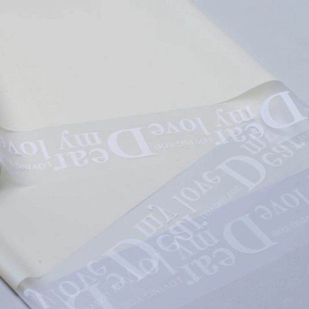 Пленка матовая "Газета" 60см*10м БЕЖЕВАЯ