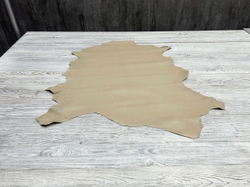 Poncho Lux Lino (1,3-1,5 мм), цв. Бежевый, натуральная кожа козы