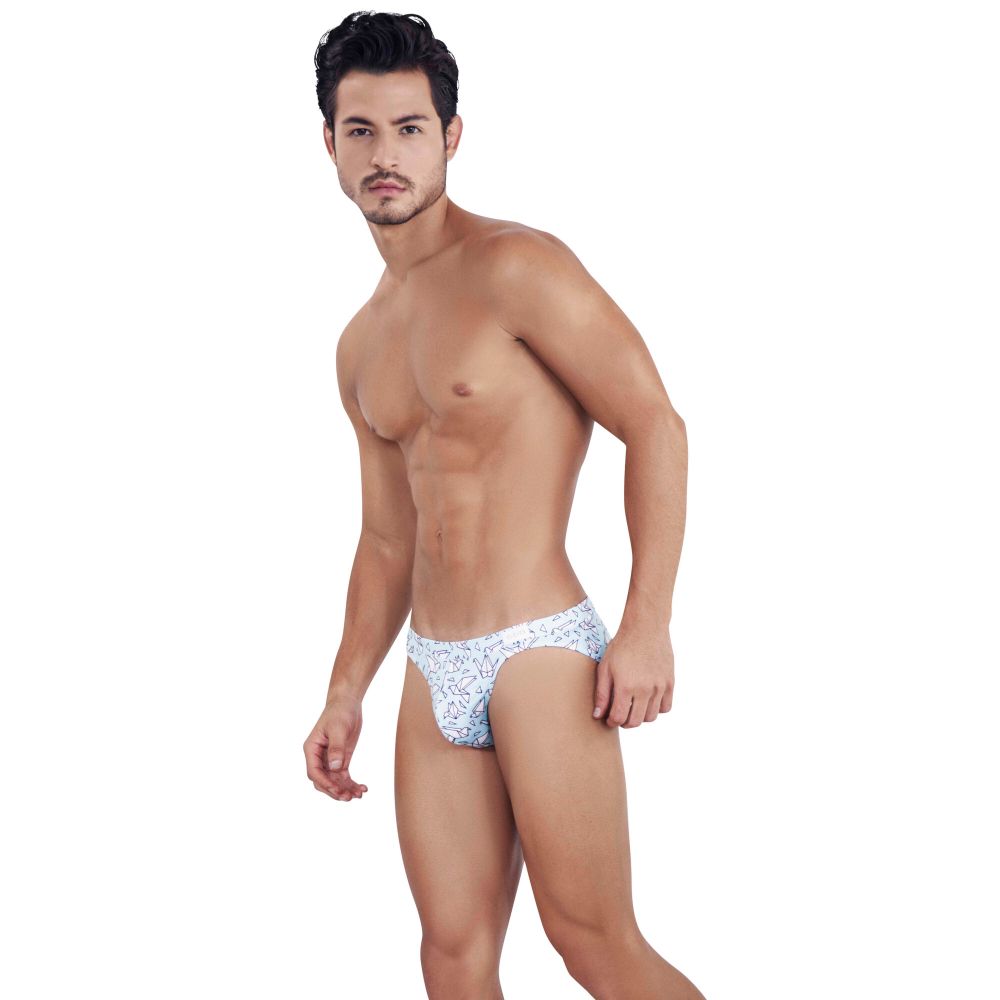 Мужские трусы брифы голубые с принтом Clever FIGURE BRIEF 145907