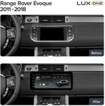 Магнитола Range Rover Evoque 1 2011-2018 (ШГУ 5") - Teyes LUX ONE 360 монитор 12.3" 2K QLED на Android 10, 6/128Гб, CarPlay, 4G SIM-слот, 4 камеры в комплекте