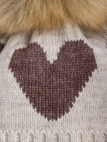 Шапка для девочки зимняя вязаная с помпоном