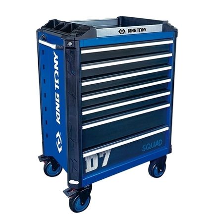 Цена на KING TONY (87SQ31-7B-BK) Тележка инструментальная, 7 выдвижных ящиков, "SQUAD"