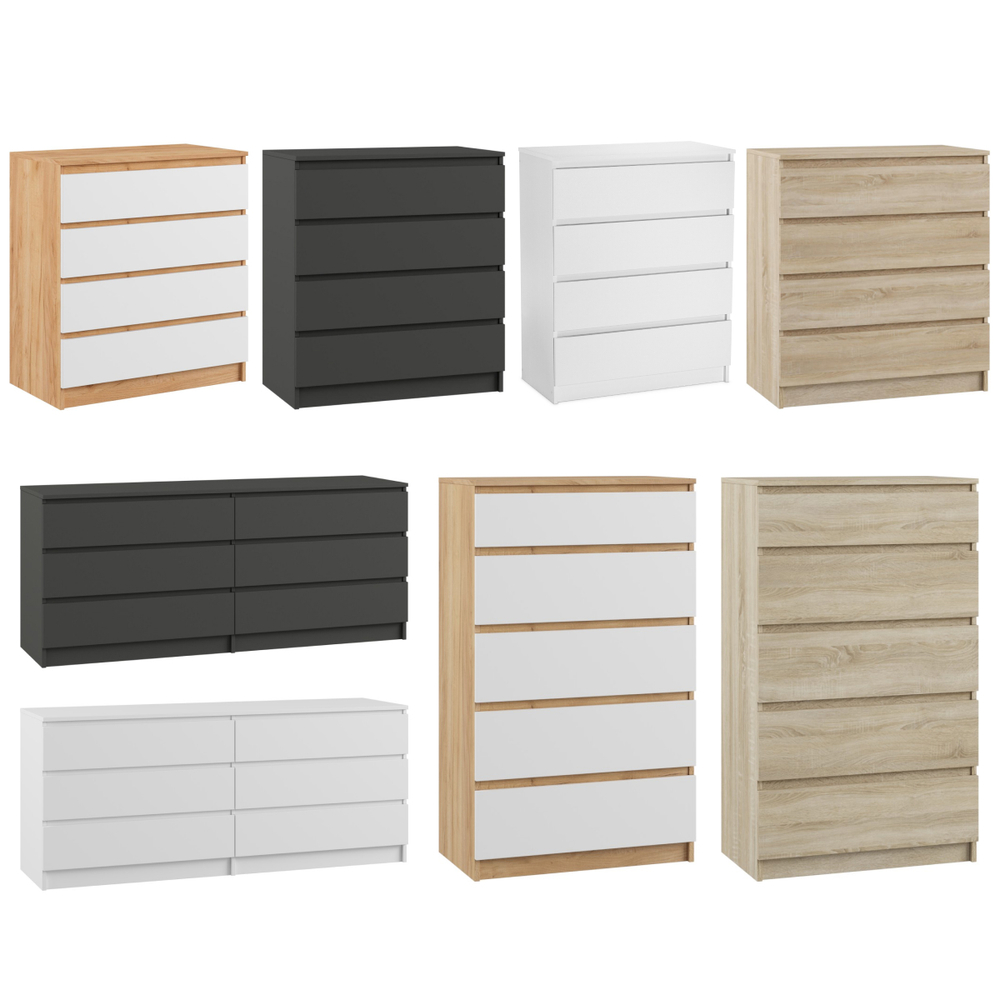 Комод Woodville Мадера К4М ЛДСП графит