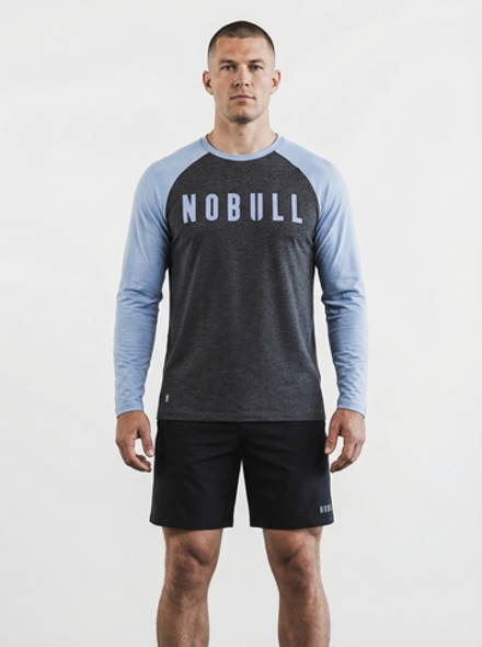 Лонгслив NOBULL серо-голубой