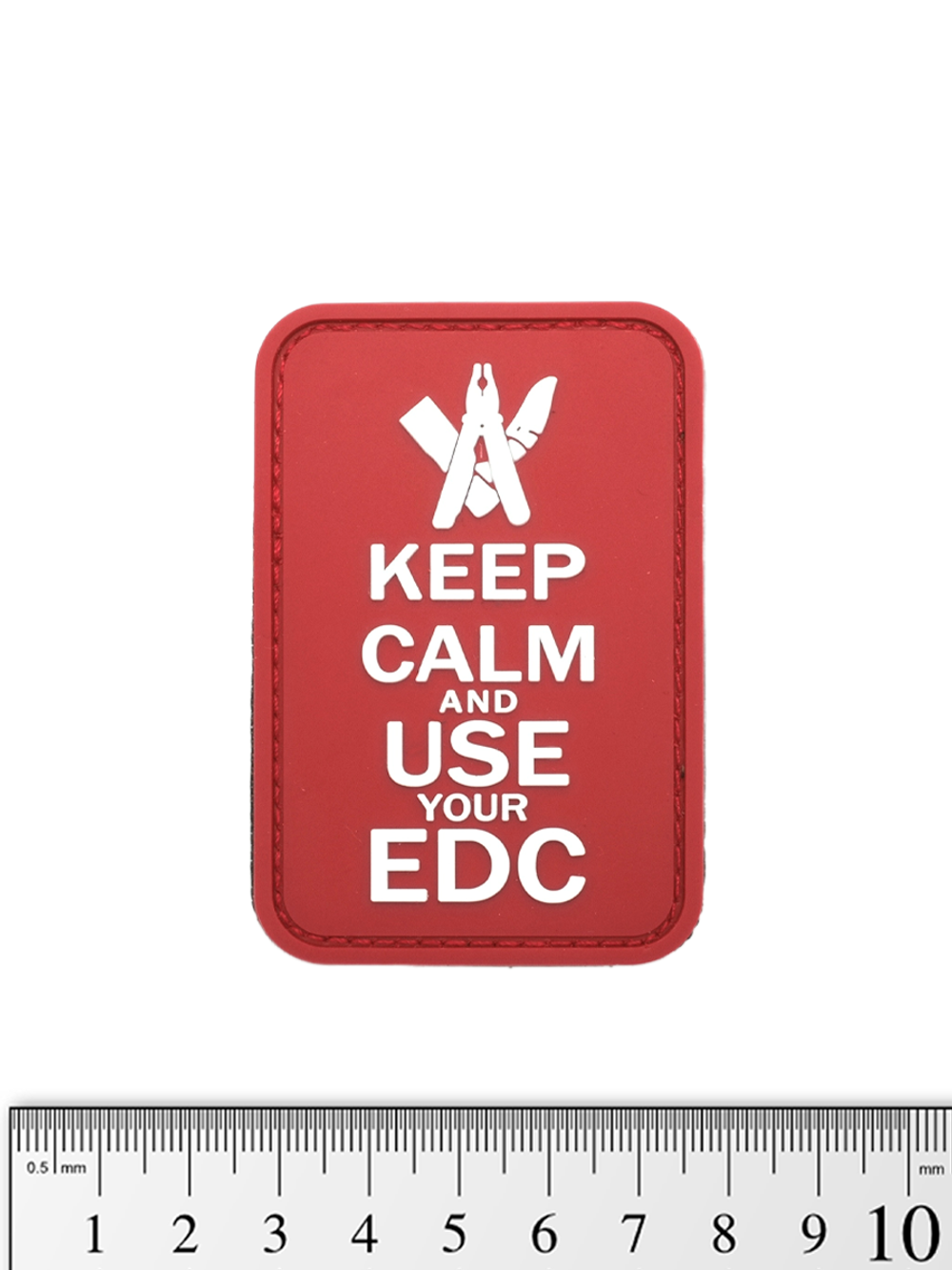 Шеврон Keep Calm and Use Your EDC PVC. Красный